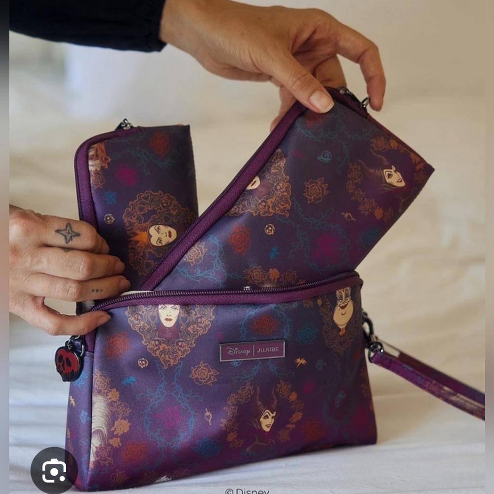 ✨ NWT JuJuBe × Disney Villains “Be Set” 3-Piece Pouch Set 💜